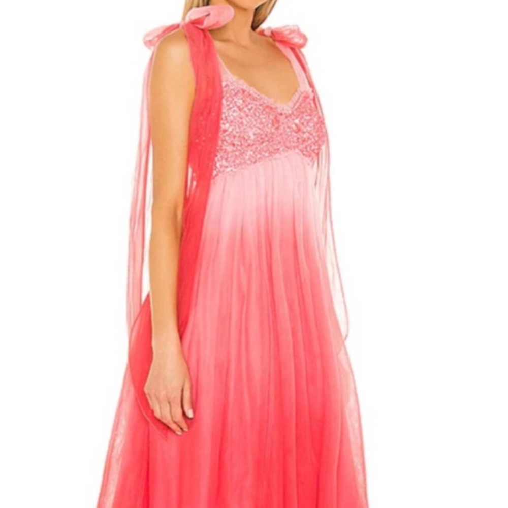 Loveshackfancy Romia Pirouette Tulle Dress in Millennial Pink Ombre Size 00 NWT
